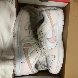 Nike Dunk Low in White and Pink